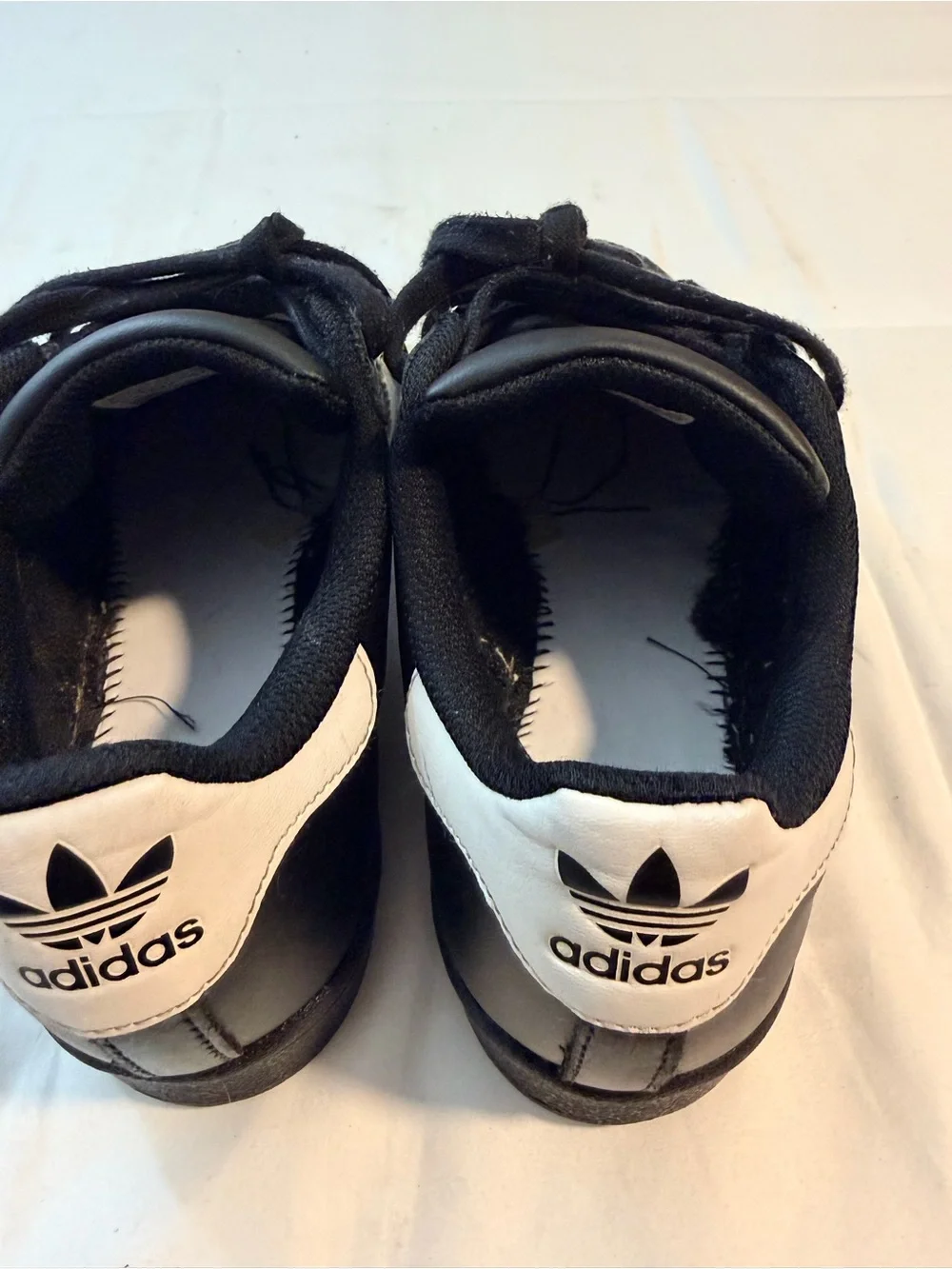 adidas Kids Black Sneakers with White Stripes and Gold Logo